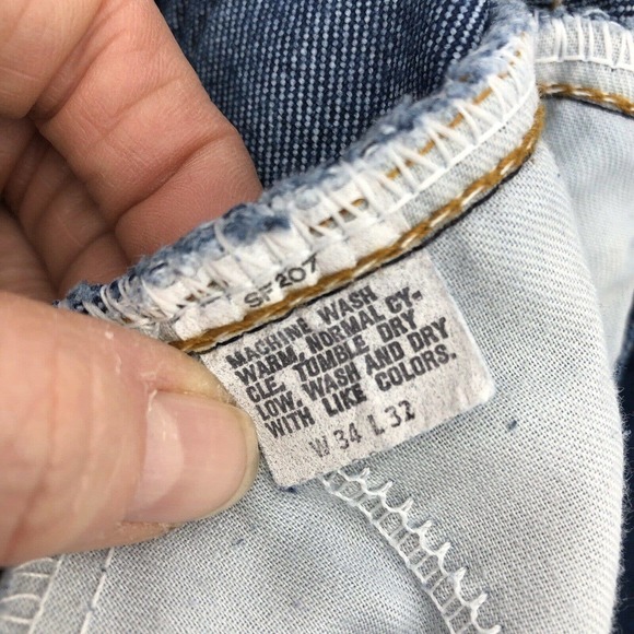 Vintage Levi Strauss 517 Blue Jeans Size 34 x 32 USA Made Bootcut Dark Wash - Picture 11 of 12
